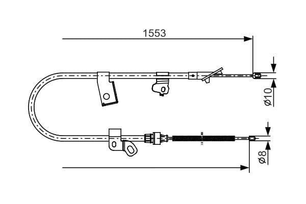 Fren Teli. 1553 Mm Bosch 1987482156