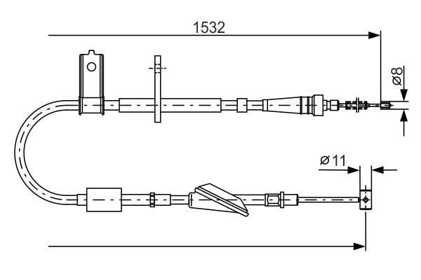 Fren Teli. 1532 Mm Bosch 1987482093