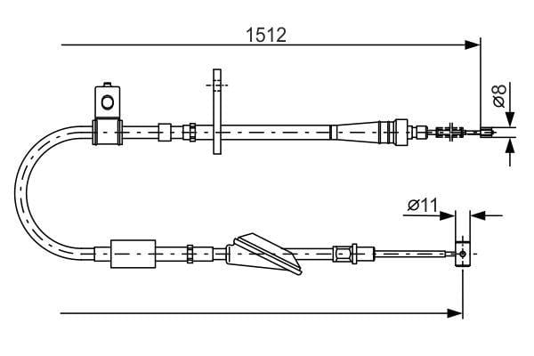 Fren Teli. 1512 Mm Bosch 1987482176