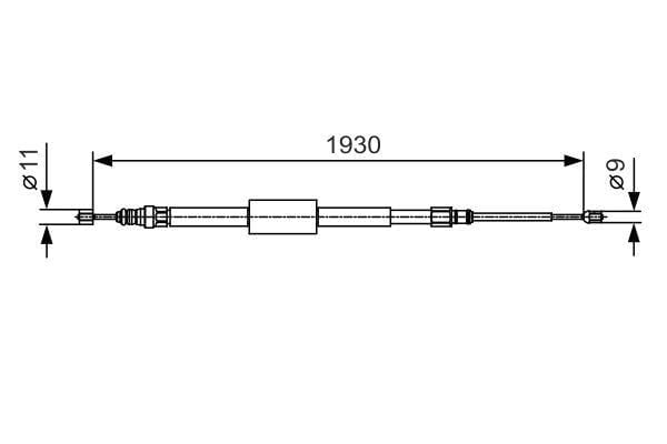 Fren Teli. 1940 Mm Bosch 1987482011