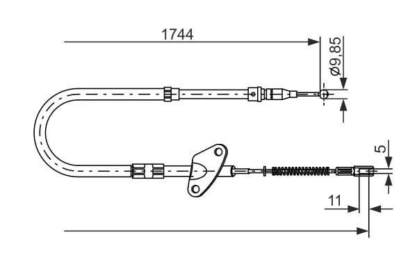 Fren Teli. 1744 Mm Bosch 1987477122