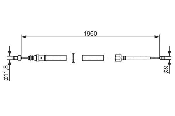 Fren Teli. 1960 Mm Bosch 1987482432