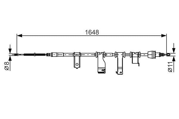 Fren Teli. 1648 Mm Bosch 1987482350