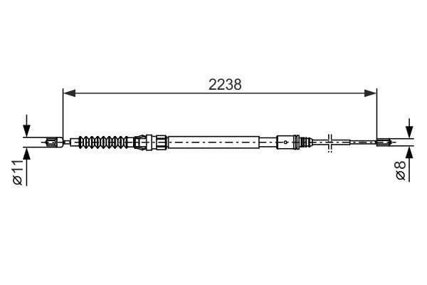 Fren Teli. 2238 Mm Bosch 1987482373