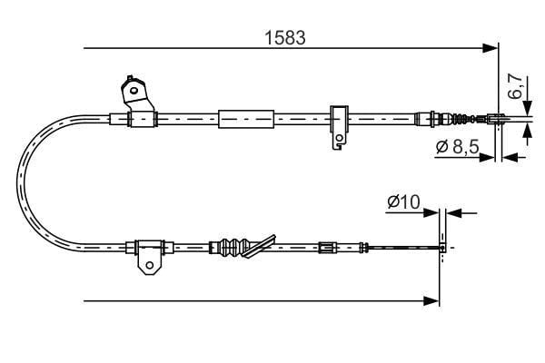 Fren Teli. 1583 Mm Bosch 1987482296