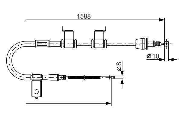 Fren Teli. 1588 Mm Bosch 1987482358