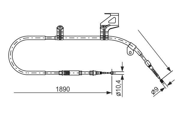 Fren Teli. 1890 Mm Bosch 1987477804