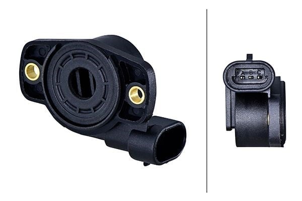Gaz Kelebeği Konumu Sensörü.12V.Siyah.Sürtünme Potansiyometresi.3-Kutuplu.Fiat/Ford/Renault/Vw Hella 6Px008476741