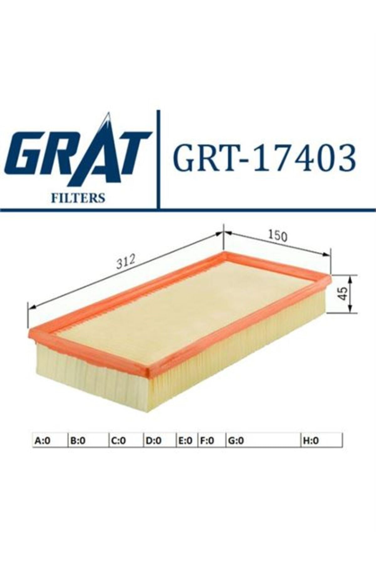 Hava Fıltresı - (toyota: Avensıs 97 - 02/carına-e 97 - )grt-18107 17801-02050 1780102050