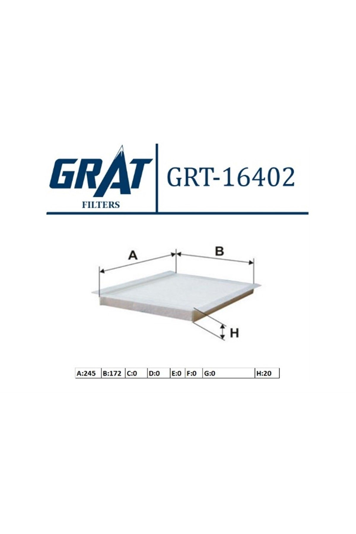 Kabın Fıltresı - (hyundaı: I30 0811/kıa Ceed 0611 )grt-16402 Grt-16402 Uyumlu