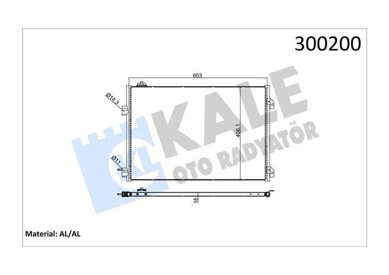 Klima Kondenseri Clıo Symbol 1.5 Dcı 04> Mek 658X411x16 Kale 050Abc070