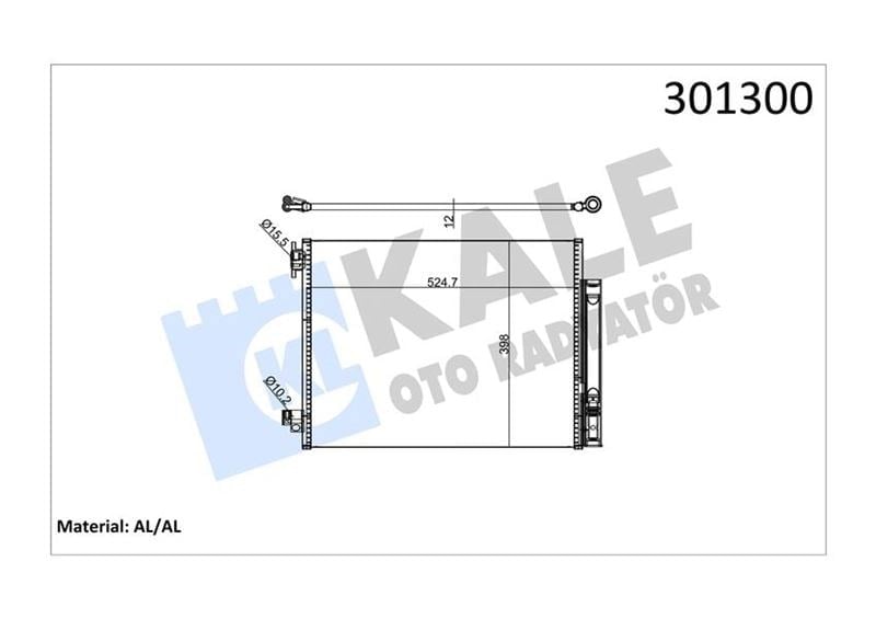 Klima Radyatörü Kondenser Renault Clıo Iv 12> Captur I 13> Symbol Iıı 14> Dacıa Logan Mcv Iı 14> Dokker 12> Duster 10> Sandero Iı 12> 0.9Tce 1.0Sce 1.2Tce 1.5Dci 1.6 Kale 050Abc080