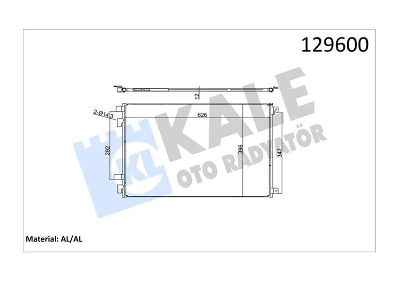 Klima Radyatörü Kondenser Renault Megane Iı 03> Scenıc Iı 03> Grand Scenıc Iı 03> 1.5Dci 1.6 1.9Dci 2.0 Kale 050Abc040