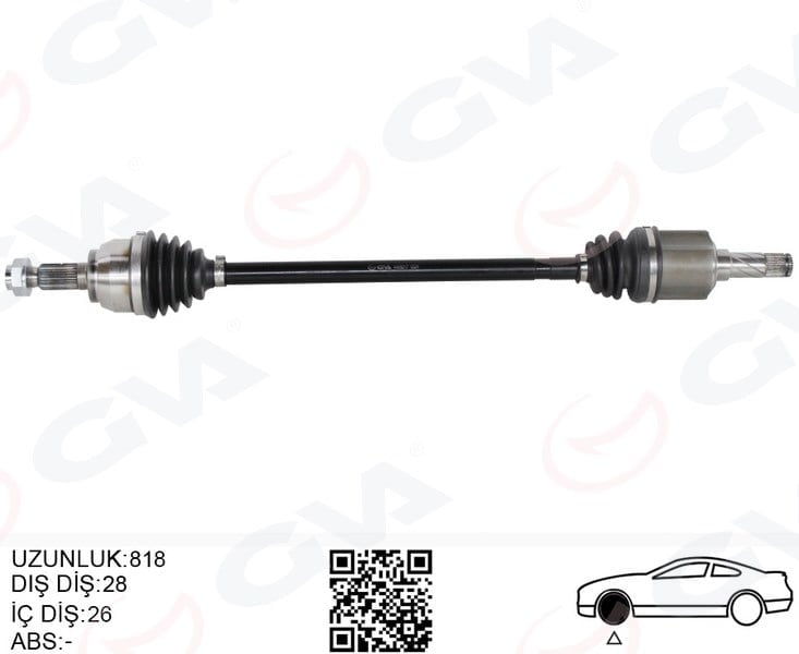 Komple Aks Arka Sağ/Sol Freelander 2 L359 2.0 Si4 2.2Td4 06<14 820Mm Diş 28 Diferansiyel Diş 26 Gva 4499217