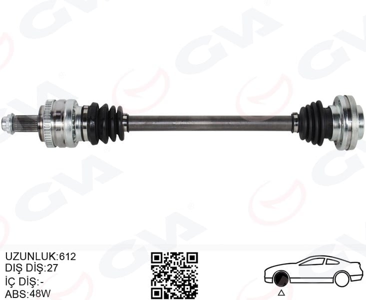 Komple Aks Arka Sol Bmw E81 E82 E87 E90 E91 E92 E93 612Mm Otom. Sanz. Gva 4499184