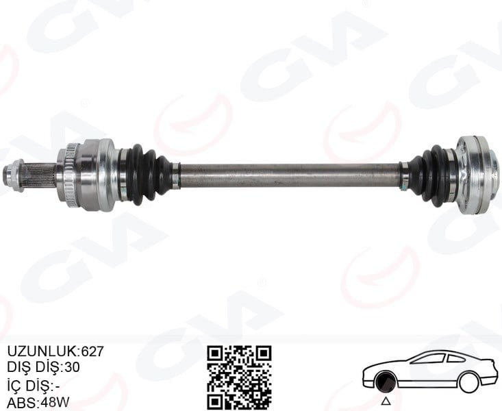 Komple Aks Arka Sol Bmw X3 E83 04> 627Mm Gva 4499204