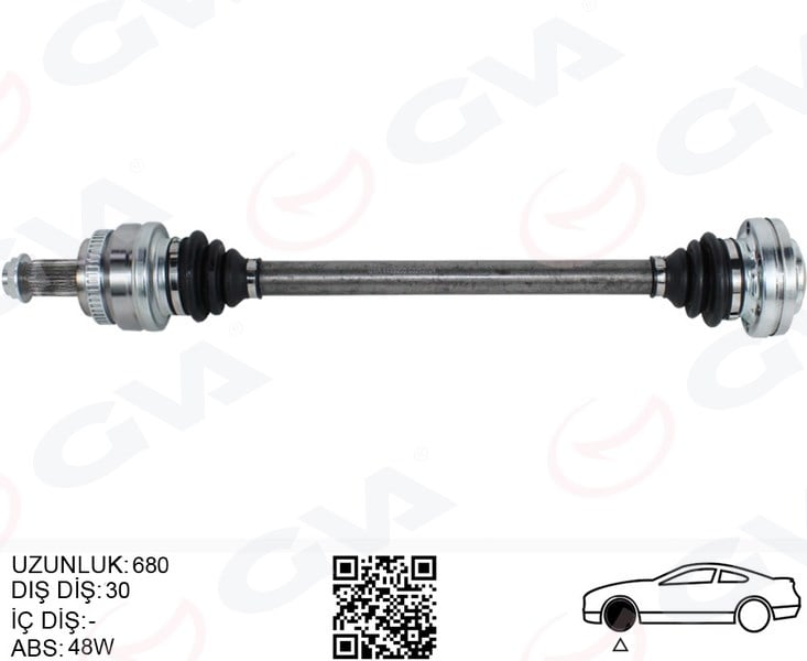 Komple Aks Arka Sol Bmw X3 E83 04> 680Mm Gva 4499205