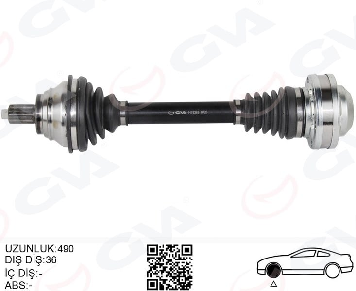 Komple Aks Ön Sol Golf5-Jetta-Caddy-Passat 1.9 Tdi-2.0 Tdi 04- Bkp-Bkd-Bls-Bkc-Bxe 1.9 Tdi-2.0 Tdi Gva 4475285
