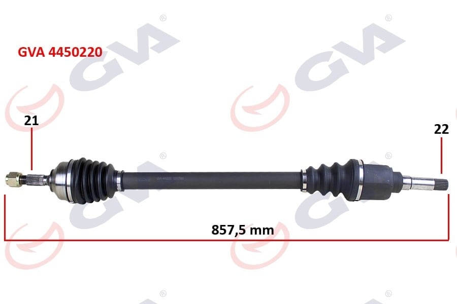 Komple Aks Sağ C3 1.4 Hdı 02 > 70Hp 857Mm Gva 4450220