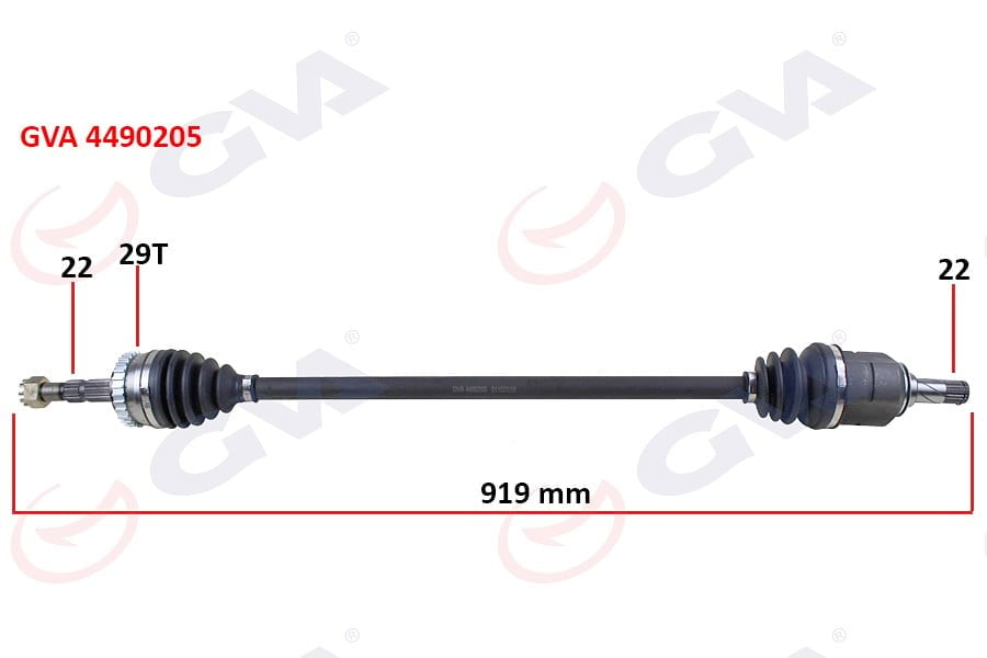 Komple Aks Sağ Corsa B 1.6 93-00 Abs Li 29 Diş 919Mm Gva 4490205
