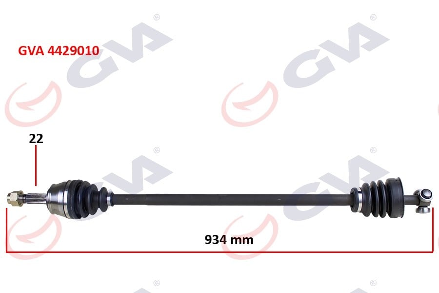Komple Aks Sağ Doblo 1.9D 01> 934Mm Gva 4429010
