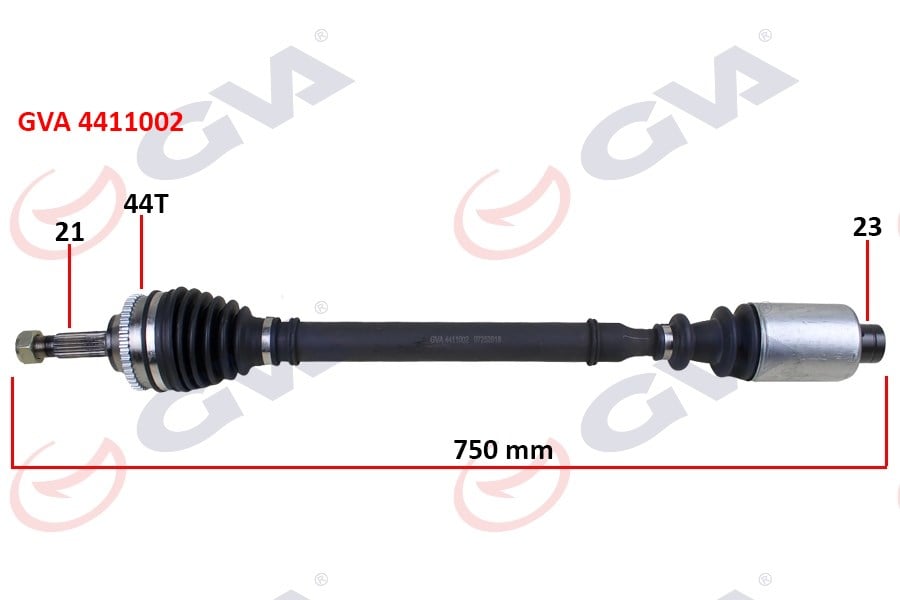Komple Aks Sağ Megane I 1.4/1.6 96-03 Abs Li 44Diş 742Mm Gva 4411002