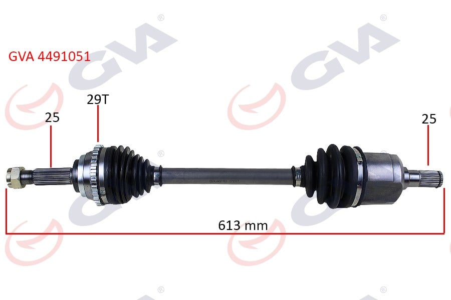 Komple Aks Sol Accent Admıre 1.3-1.5D 03-06 Abs Li 29Diş 613Mm Gva 4491051