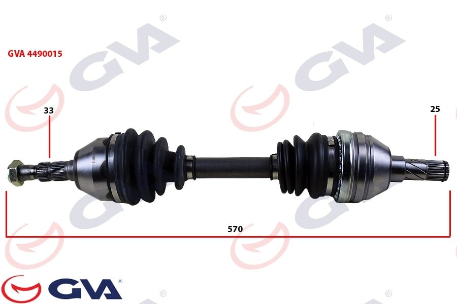 Komple Aks Sol Astra H 1.3 Cdtı 04 > 570Mm Gva 4490015