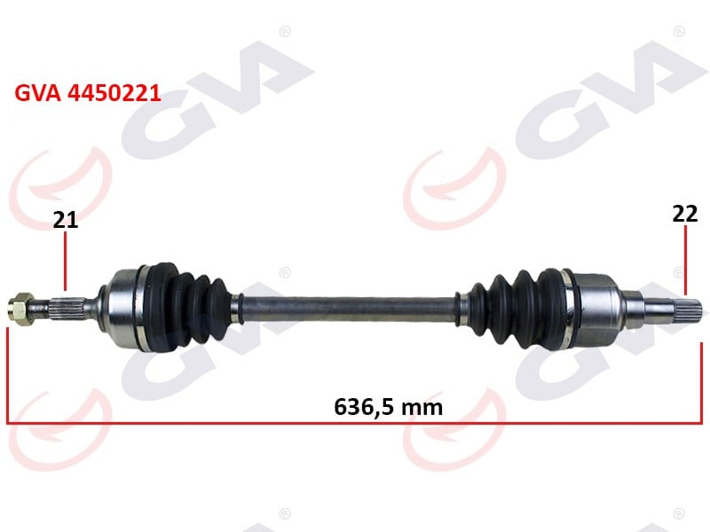 Komple Aks Sol C3 1.4 Hdı 02 > 70Hp 636Mm Gva 4450221