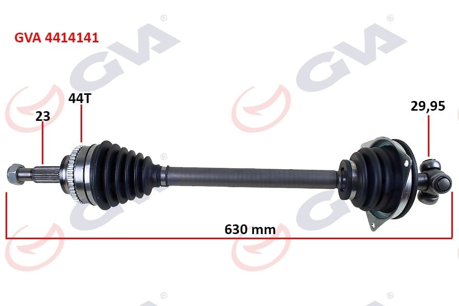 Komple Aks Sol Clıo 2-Kangoo 2 1.5 Dcı 02> Abs Li 630Mm 44Diş Kalın Freze Gva 4414141