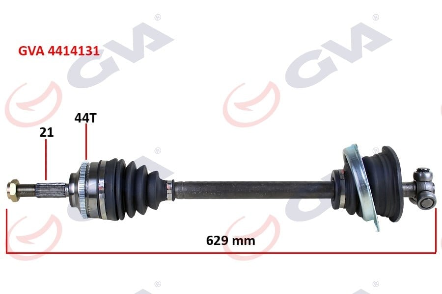 Komple Aks Sol Clıo Iı 1.5Dcı 98-05 Abs Li 44Diş 629Mm Yaylı Gva 4414131