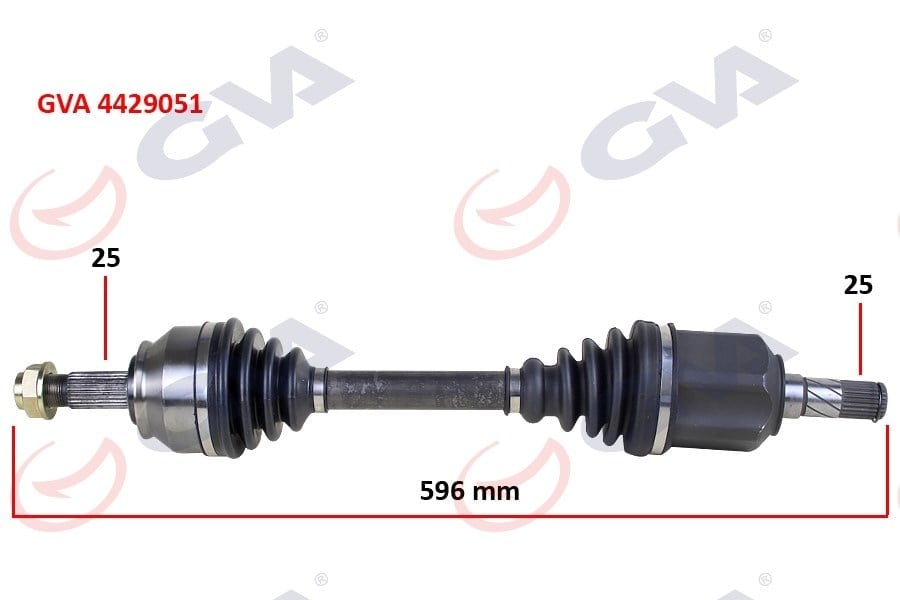 Komple Aks Sol Doblo 1.6 Mjt At/Mt 10- 596Mm Gva 4429051