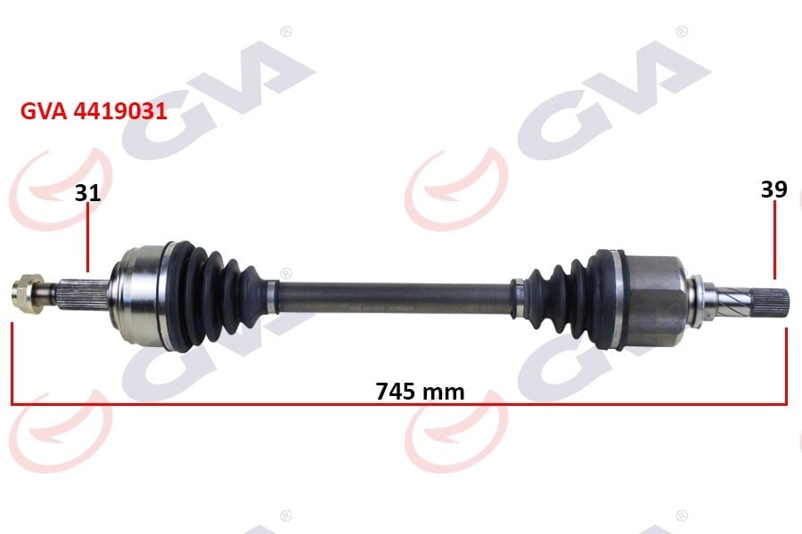 Komple Aks Sol Master Iıı 10>Movano B 10> 2.3Dci 6 Vites 745Mm Gva 4419031