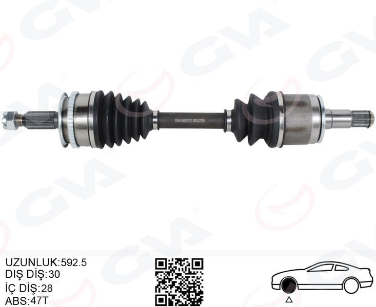 Komple Aks Sol Mıtsubıshı L200 2.5L 4D56 Dı-D Tdi Euro4 Cr 4X4 Kb4t 07-10 30 X 592.5 X 28 Gva 4481001