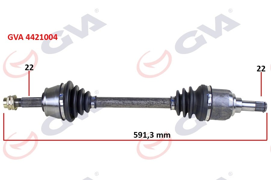 Komple Aks Sol Palıo 1.2-1.4-1.6 16V Aks Lale Li 591Mm Gva 4421004
