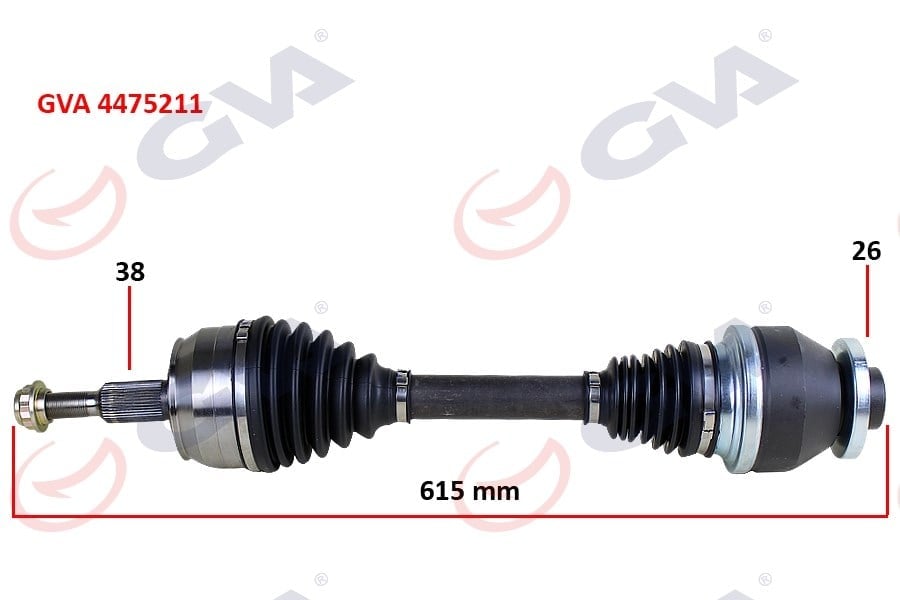 Komple Aks Sol Transporter T5 2.5 Tdi 03-11 6 Vites 615Mm Gva 4475211