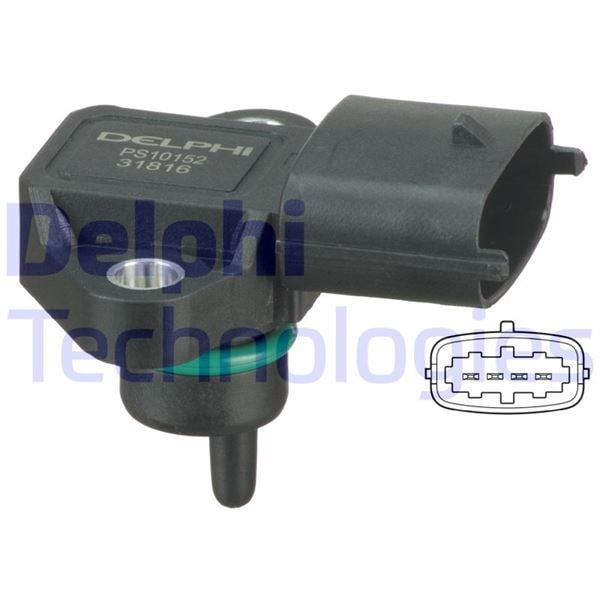 Map Sensörü - Mutlak Basınç Sensörü - Vakum Sensörü Hyundaı-Kıa Accent Era. Getz. Cerato. Rıo 1.5L D 4Fa 06-10 İ20. İ30. Ceed. Soul. Carens 1.4L 1.6L D4fc D4fb 08-> İ10. Pıcanto 1.1L 07-10 Delphı Ps10152