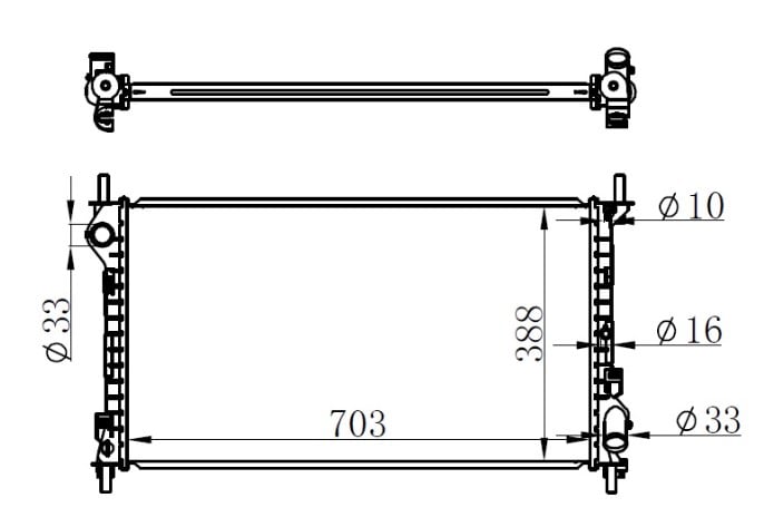 Motor Su Radyatoru Connect 1.8Tdcı 75Ps 90Ps 110Ps 02>Klımalı 2 Sıra Al Pl Brazıng Gva 3133000
