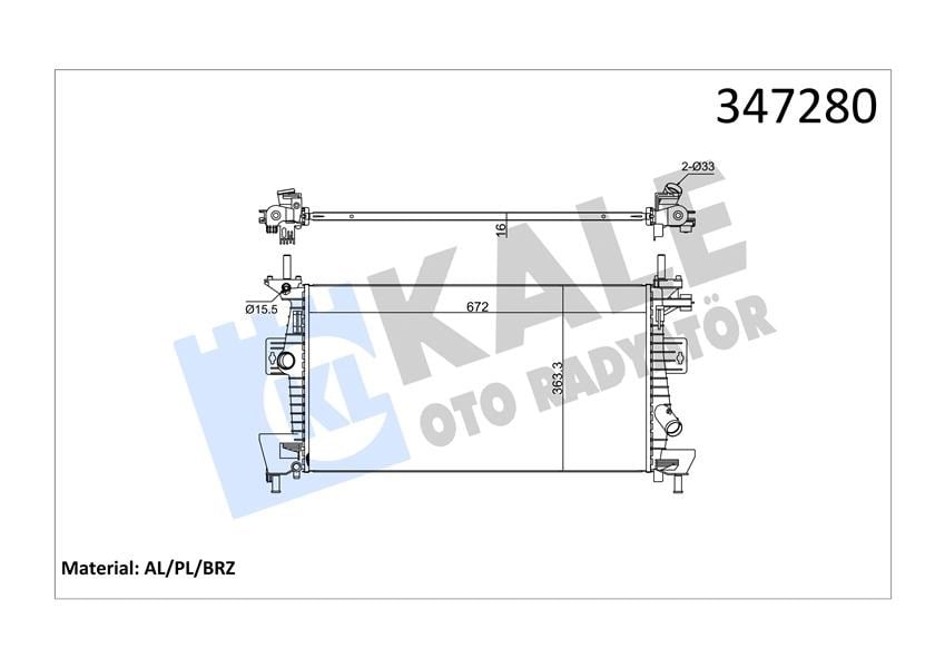 Motor Su Radyatoru Focus Iıı C Max 11>1.6Tı Vct 1.6 Zetec Efı Al Pl Brz Kale 347280