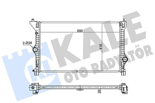 Motor Su Radyatoru Mercedes Sprınter B909 13> Kale 362265