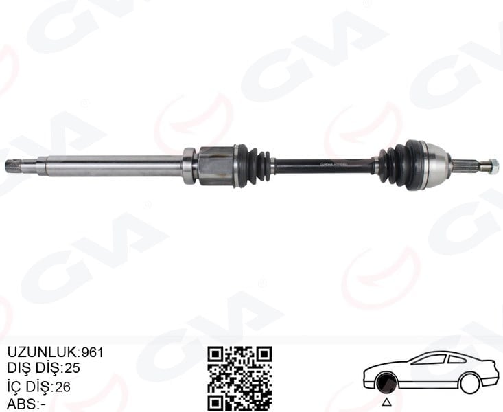 Ön Aks Komple Sağ Transıt Connect 1.8 Tdcı 02>14 90-110Ps 961Mm Gva 4433152