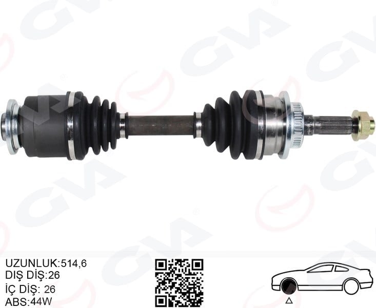 On Aks Komple Sol Ford Ranger 2.5Td 02>07 Mazda Bt50 02>0 6 Abs Lı Gva 4438001