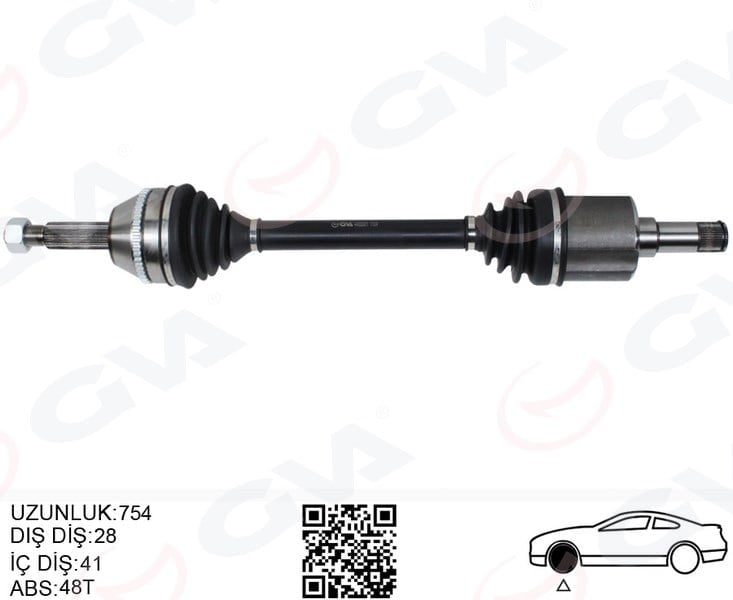 Ön Aks Sol Komple Abs 140Ps Transıt V347 06>11 Kısa Gva 4432001