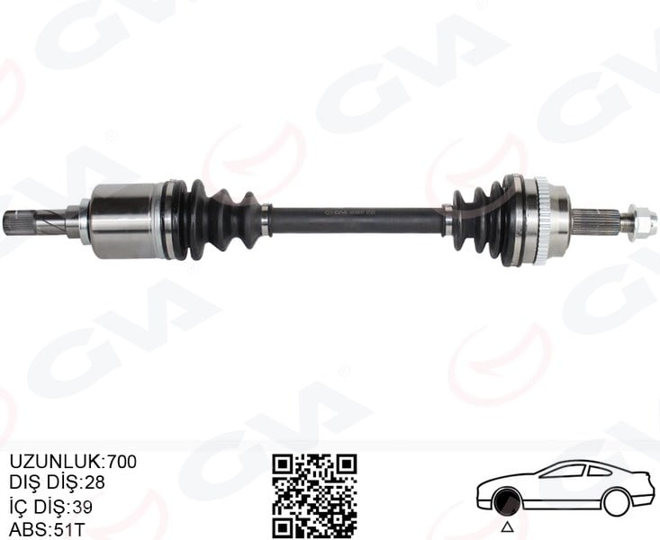 Ön Aks Sol Renault Master Iı Fd 2.5 Dcı Abslı 51 Dıs 28X39 06-10 Gva 4419037