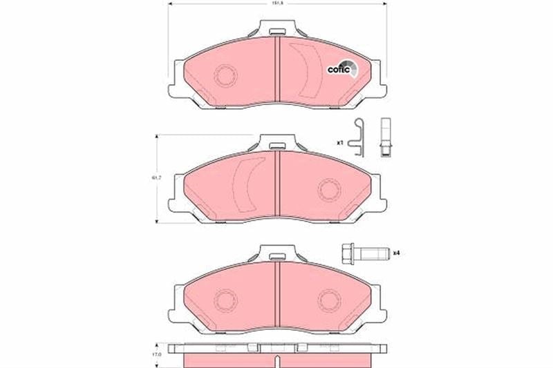 Ön Balata Ranger 2.5 D Td 4X4 99 > 3.0 Tdci 05 > Mazda B Serisi 2.5 D Td 98 > Gdb3353 Trw Gdb3353