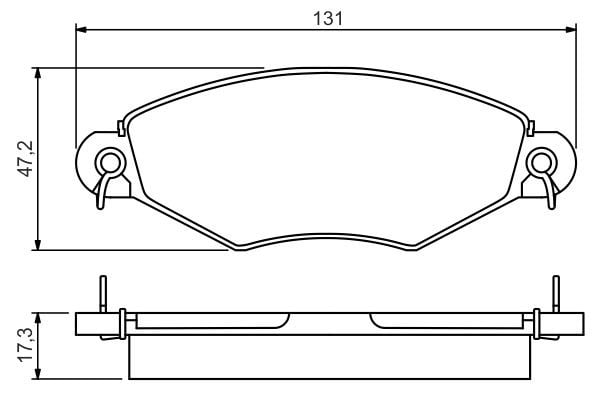 Ön Fren Balatası Peugeot P206 1.4 1.6 09/98> P306 1.4 1.6 5/93> Bosch 0986495260