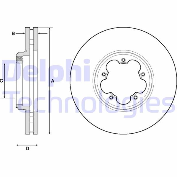 On Fren Dıskı Aynası Transıt Custom V362 12> Arka Tek Teker Cap 288 33 Delphı Bg9150