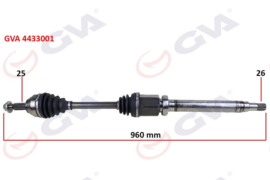 Ön Komple Aks Sağ Transıt Connect 1.8 Tdcı 02>14 75Ps 960Mm Gva 4433001