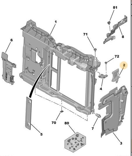 Ön Panel Hava Braketi Sağ Üst Cıtroen C3-Ds3 Psa 7104.Lr