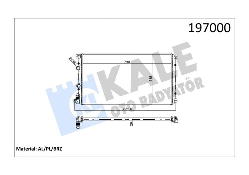 Radyatör Al/Pl/Brz Master Iı 1.9Dtı-2.2Dcı/Tdı01 G9u Kale 0543441Ab